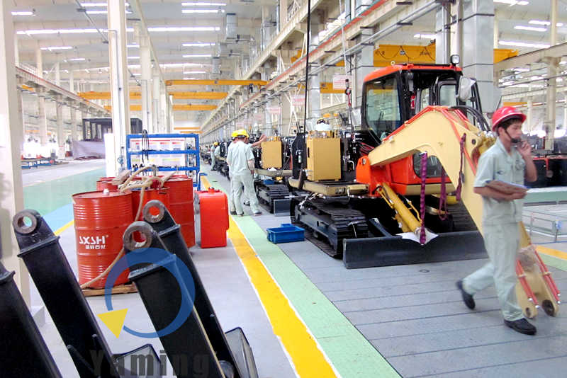 Excavator assembly line